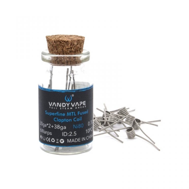 VandyVape Ni80 Superfine MTL Fused Clapton Coil 30ga*2+38ga - 0.7ohm - 10 pcs