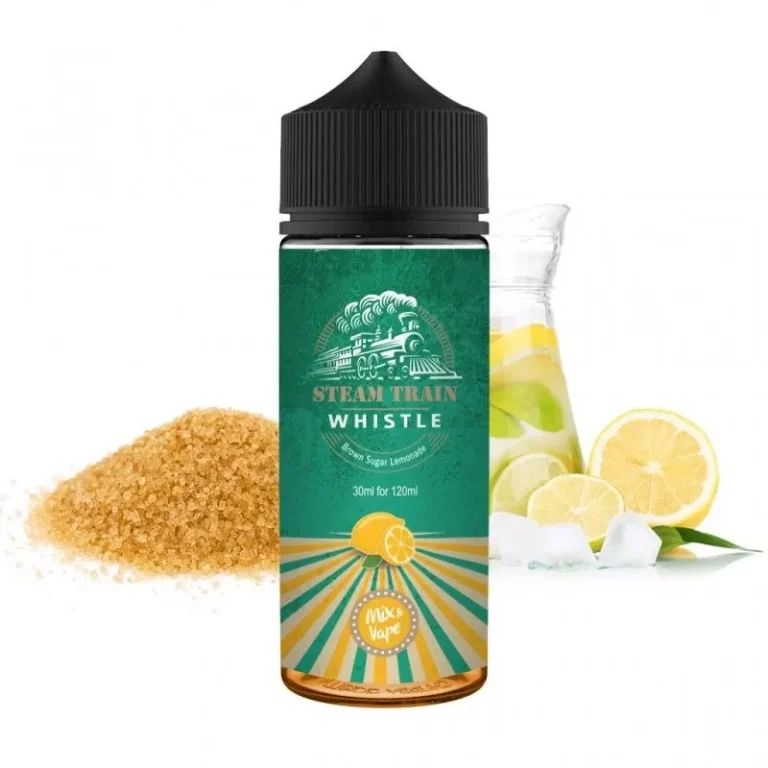 WHISTLE 120ML (ΚΑΣΤΑΝΗ ΖΑΧΑΡΗ, ΛΕΜΟΝΑΔΑ) BY STEAM TRAIN