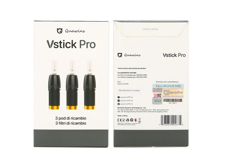 Quawins-Vstick QUAWINS VSTICK PRO 3 ΤΕΜ. POD ΔΕΞΑΜΕΝΕΣ 1.3ohm 2ml