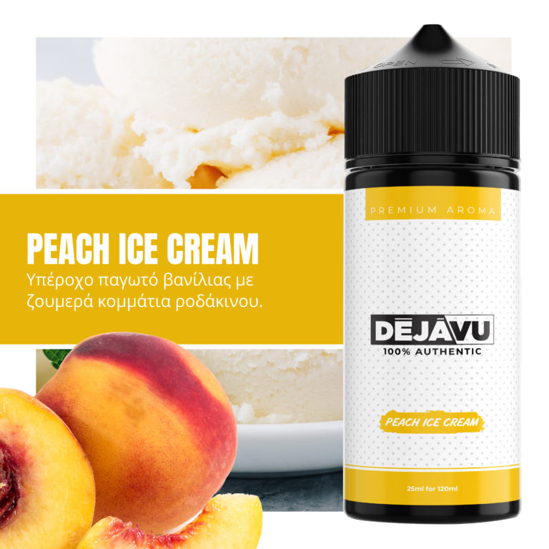 DEJAVU - PEACH ICE CREAM DÉJÀVU FLAVOUR SHOT PEACH ICE CREAM 25ml (120ml)
