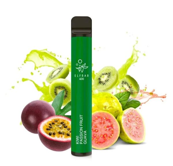 Elf Bar 600 Disposable Kiwi Passion Guava Fruit 2ml 20mg ELF BAR