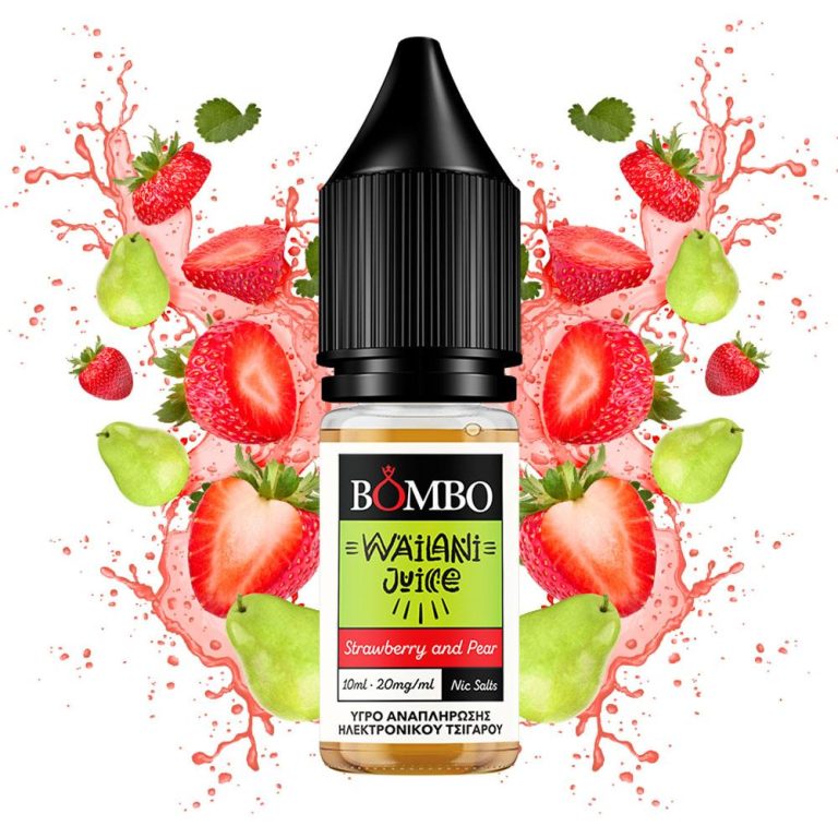 13090 BOMBO WAILANI JUICE STRAWBERRY PEAR 10ML 20MG NIC SALTS
