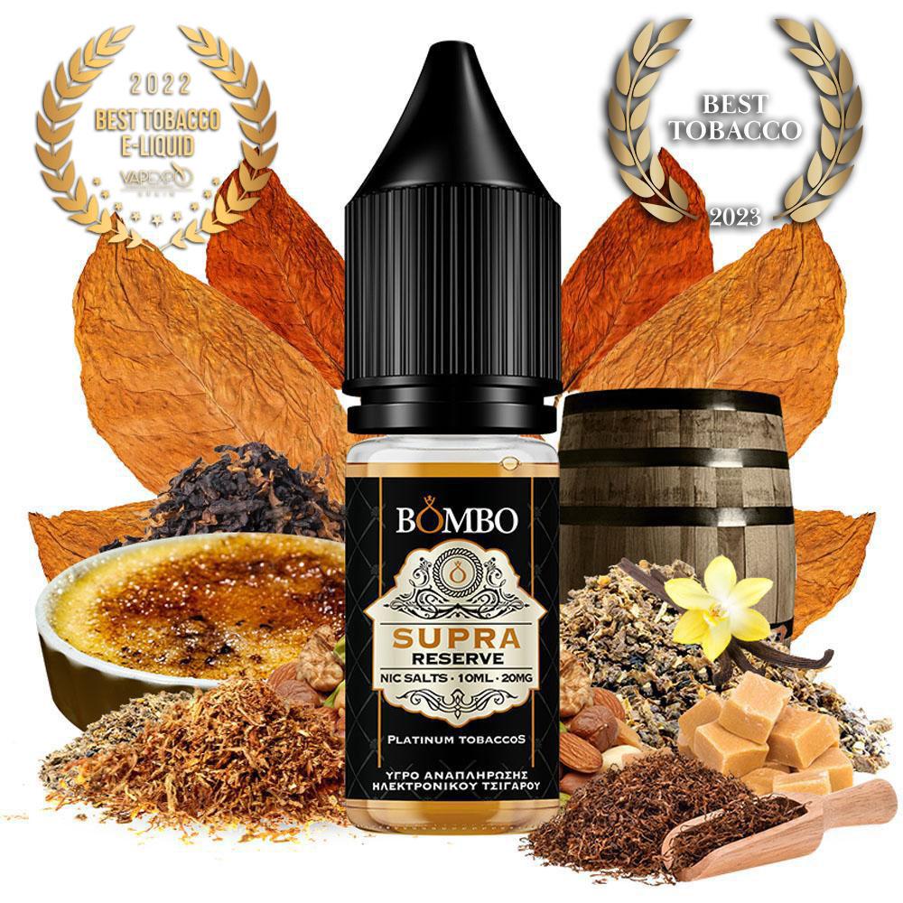 BOMBO PLATINUM TOBACCOS SUPRA RESERVE 10ML 20MG NIC SALTS