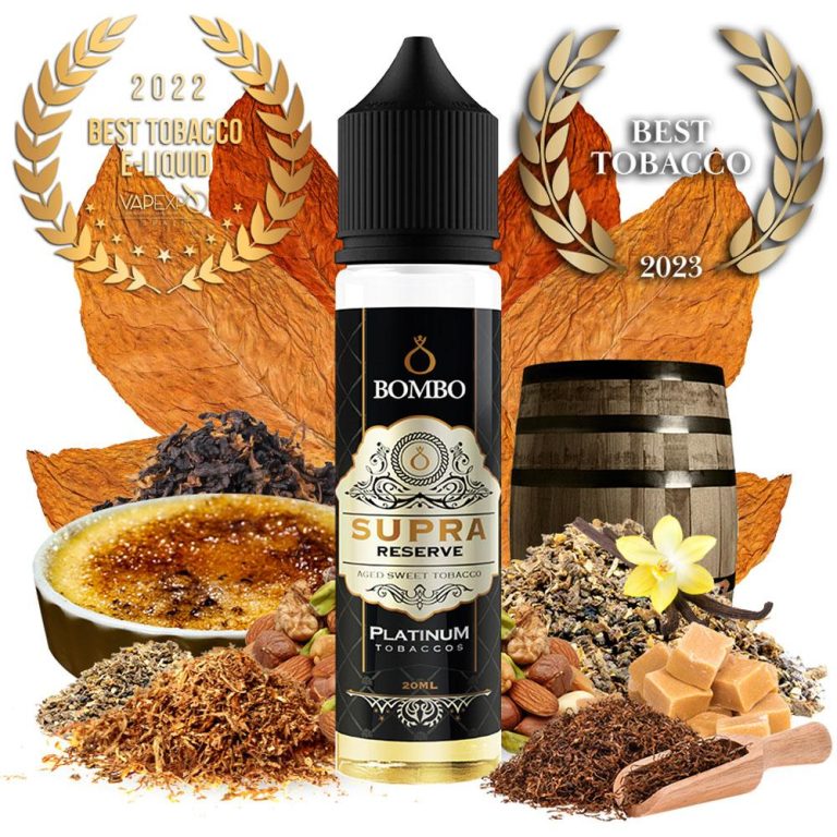 13203 BOMBO PLATINUM TOBACCOS SUPRA RESERVE 20ML/60ML FLAVORSHOT