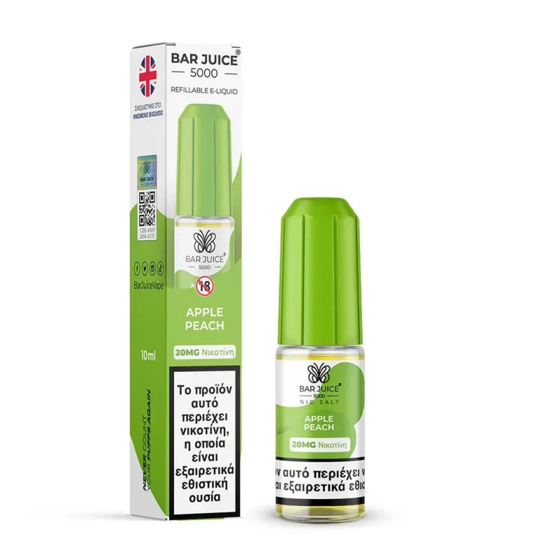 bar-juice-5000-apple-peach-10ml-20mg-nic-salts BAR JUICE 5000 APPLE PEACH 10ML 20MG NIC SALTS