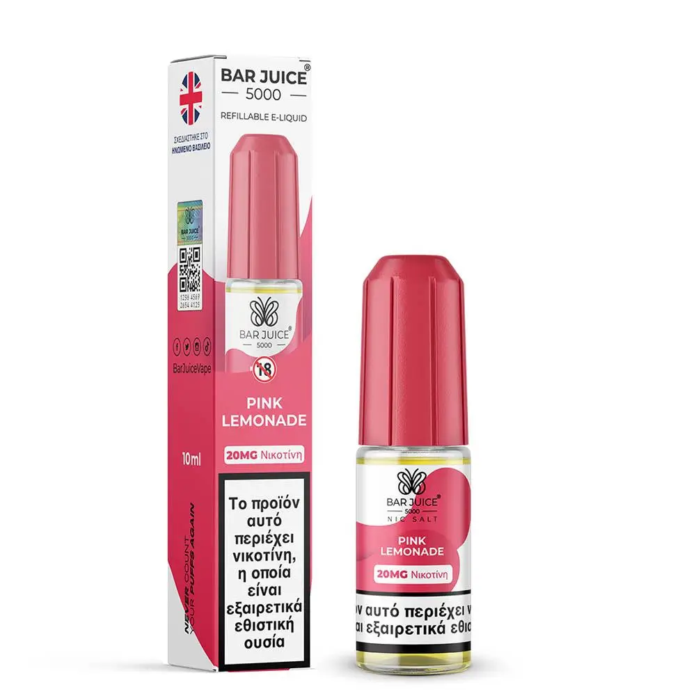 BAR JUICE 5000 PINK LEMONADE 10ML 20MG NIC SALTS