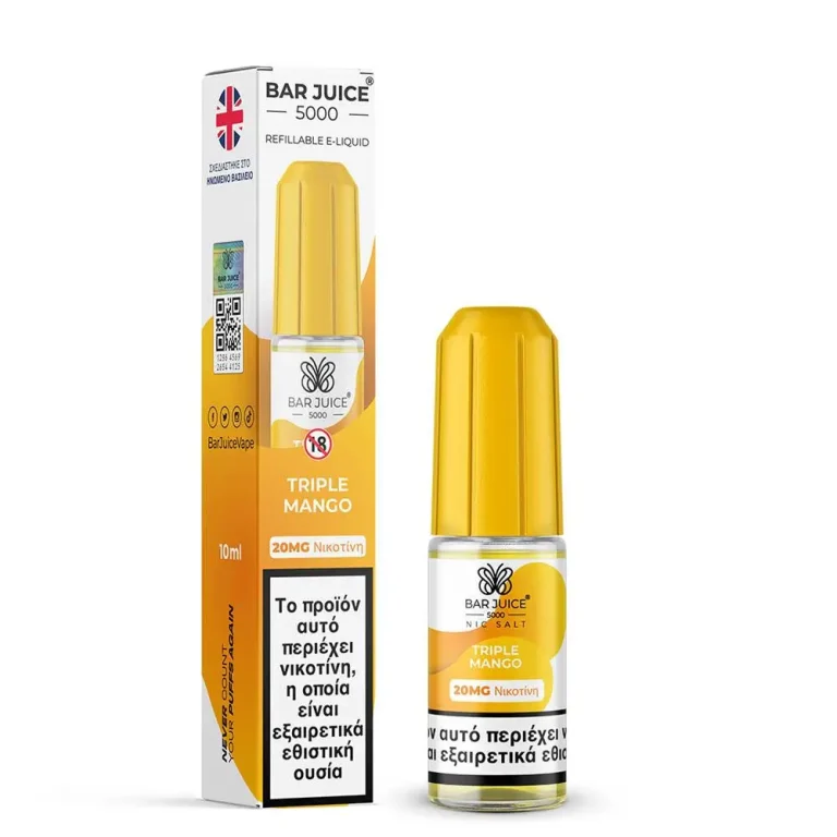 BAR JUICE 5000 TRIPLE MANGO 10ML 20MG NIC SALTS