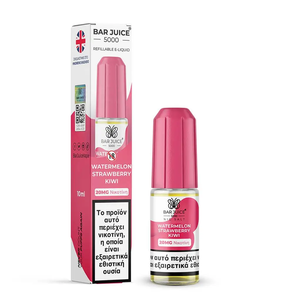 BAR JUICE 5000 WATERMELON STRAWBERRY KIWI 10ML 20MG NIC SALTS