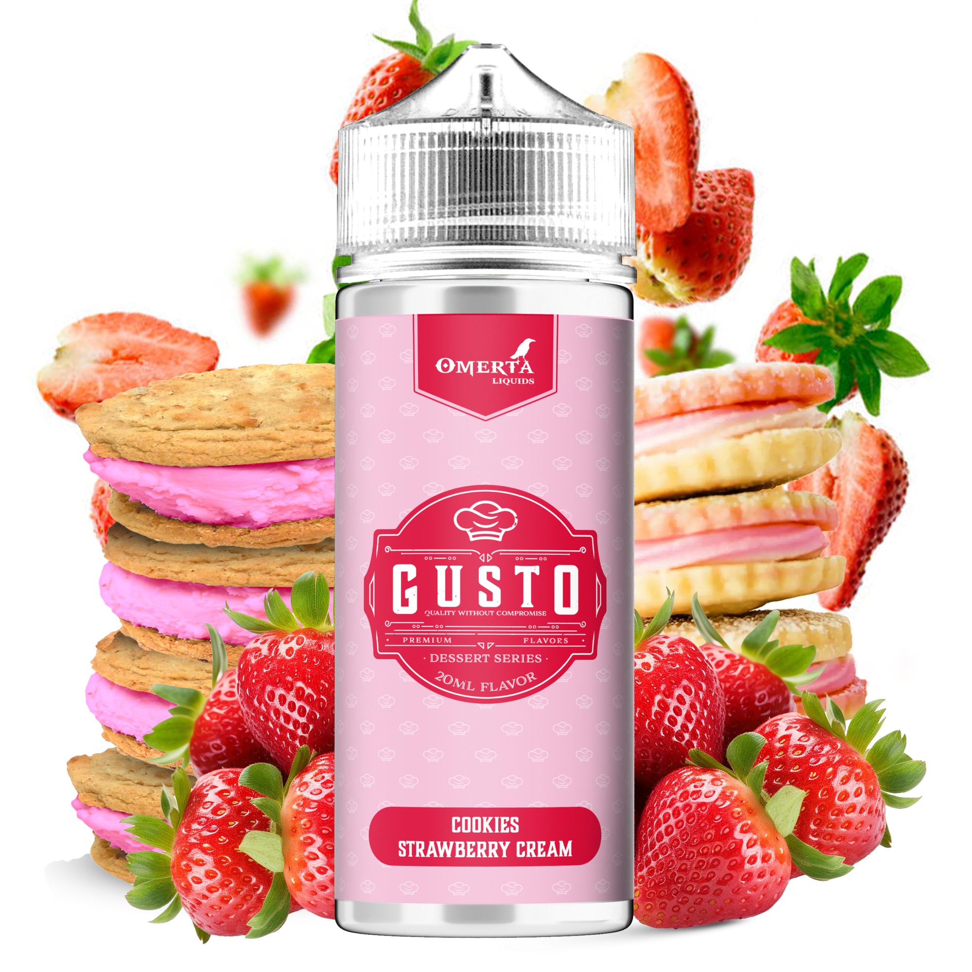 GUSTO COOKIES STRAWBERRY CREAM 120