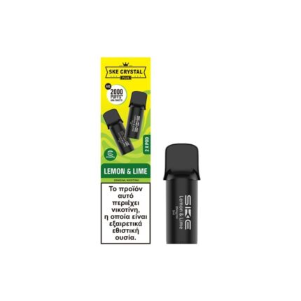 0020322_ske-crystal-plus-pod-lemon-lime-20mg-2ml-2-pods_1000 SKE Crystal Plus Pod Lemon Lime 20mg 2ml (2 Pods)