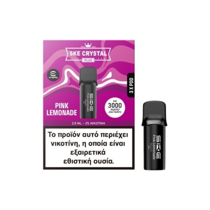 0020330_ske-crystal-plus-pod-pink-lemonade-20mg-2ml-3-pods_1000 SKE Crystal Plus Pod Pink Lemonade 20mg 2ml (3 Pods)